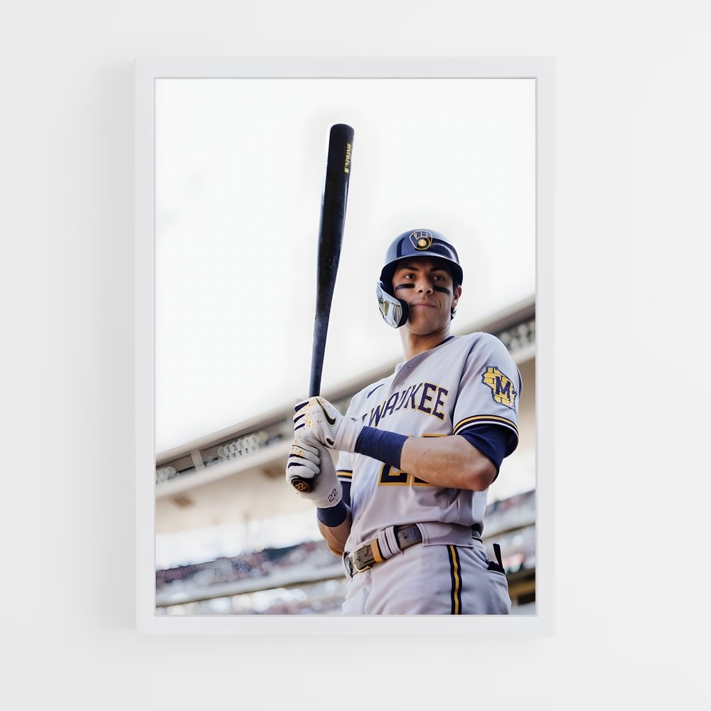 Poster Christian yelich – affiche Baseball (vue 3)